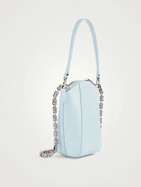 Mini Antigona Vertical Croc-Embossed Leather Crossbody Chain Bag
