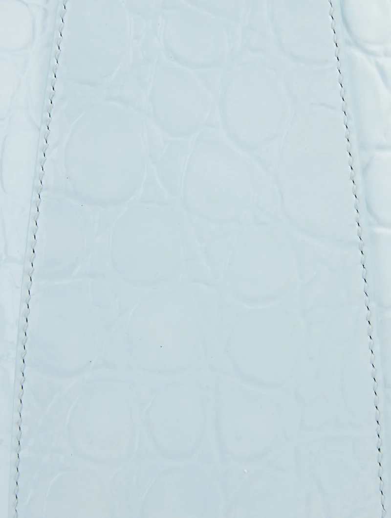 Mini Antigona Vertical Croc-Embossed Leather Crossbody Chain Bag