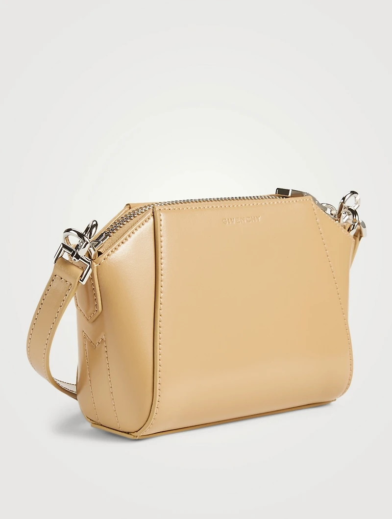 Nano Antigona Leather Crossbody Bag