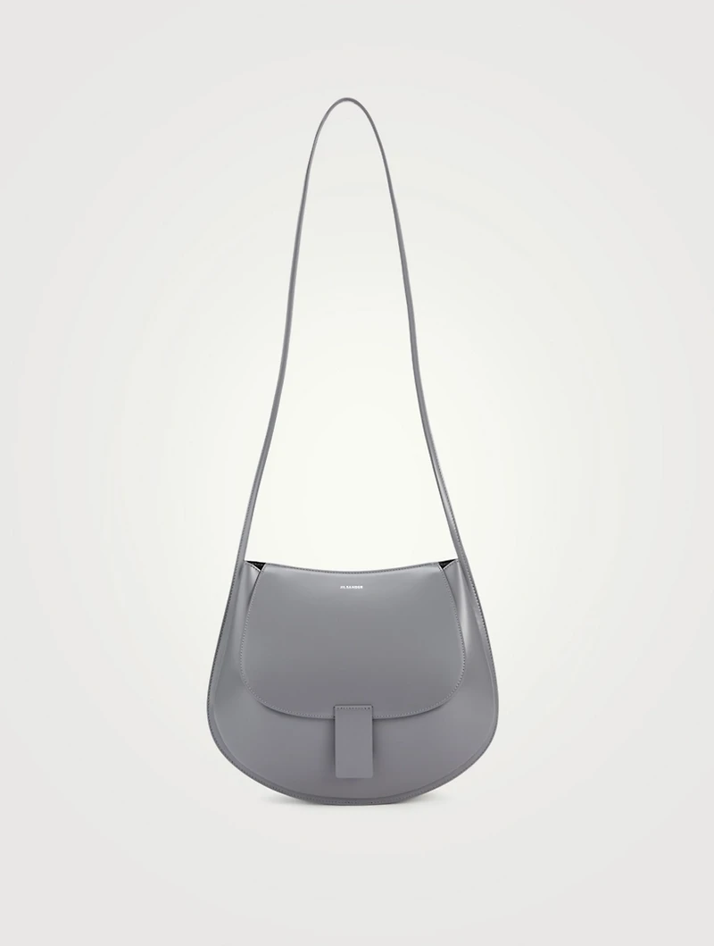 Small Crescent Leather Crossbody Bag