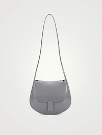 Small Crescent Leather Crossbody Bag