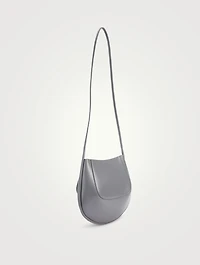 Small Crescent Leather Crossbody Bag