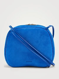 Medium Dome Suede Crossbody Bag
