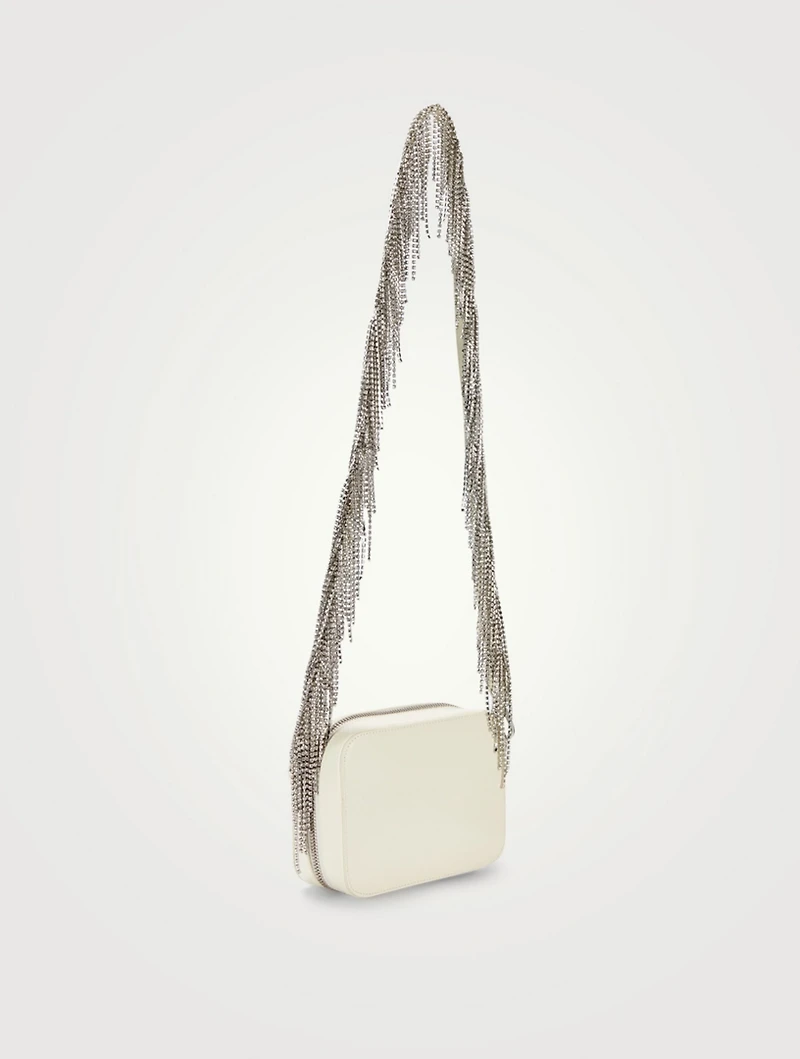 Crystal Fringe Leather Camera Bag