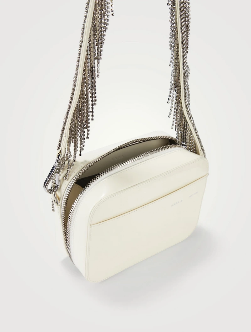 Crystal Fringe Leather Camera Bag