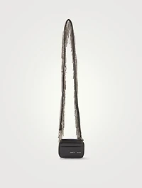 Bike Crystal Fringe Leather Chain Wallet
