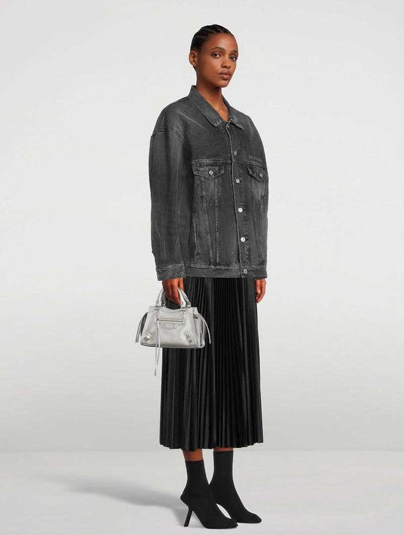 Mini Neo Classic Metallic Leather City Bag