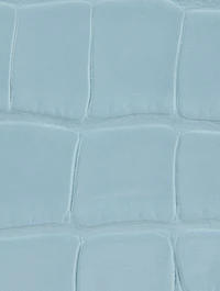 Hourglass Croc-Embossed Leather Chain Wallet Bag