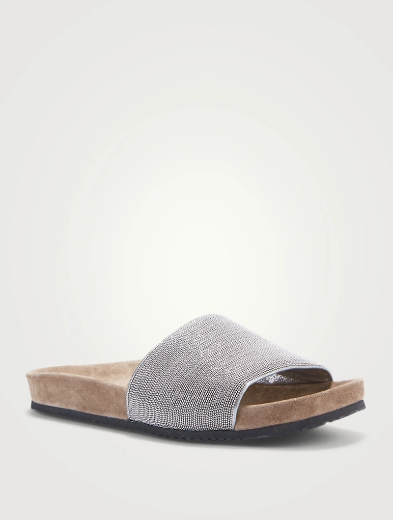 Leather Slide Sandals