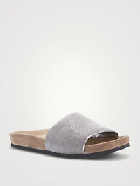 Leather Slide Sandals