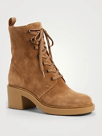 Foster Suede Lace-Up Ankle Boots