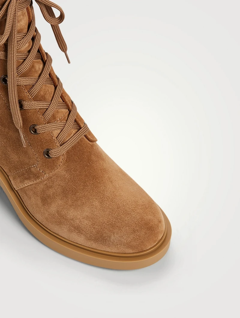 Foster Suede Lace-Up Ankle Boots