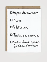 All Occasion Multiple Choice Greeting Card Box Set - French