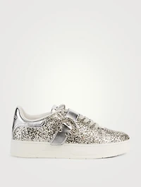 Osaka Metallic Leather And Glitter Sneakers