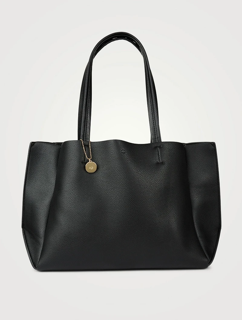 Large Vegan Leather Tote Bag