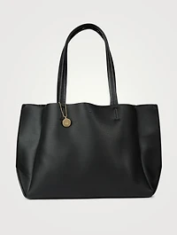 Large Vegan Leather Tote Bag