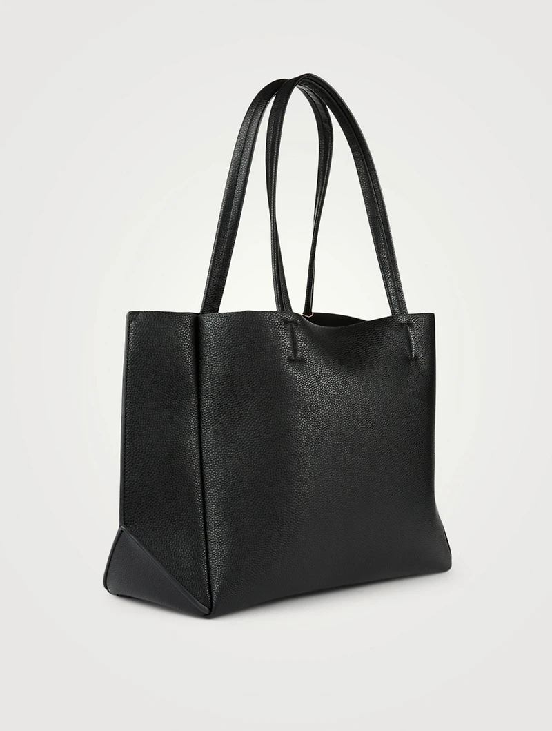 Large Vegan Leather Tote Bag