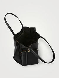 Large Vegan Leather Tote Bag