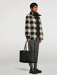 Large Vegan Leather Tote Bag