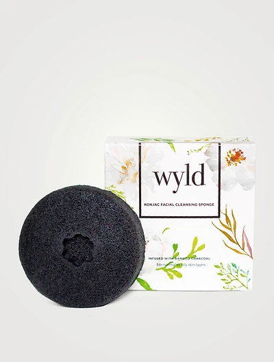 Charcoal Konjac Facial Cleansing Sponge