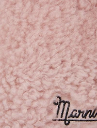 Nano Museo Shearling And Leather Chain Crossbody bag