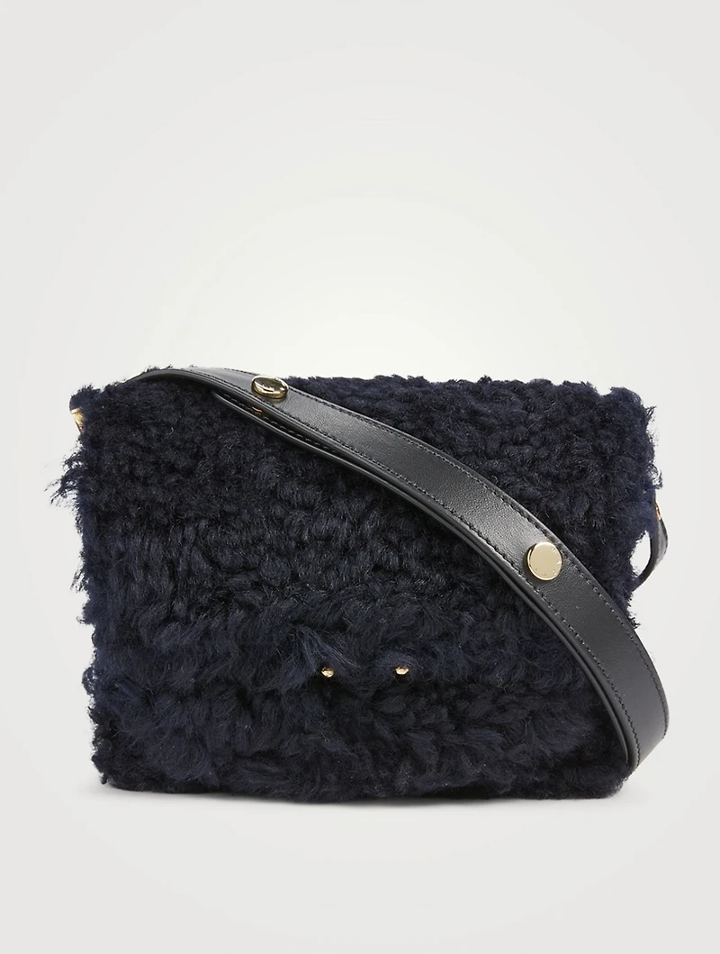 Trunk Mini Shearling Crossbody Bag