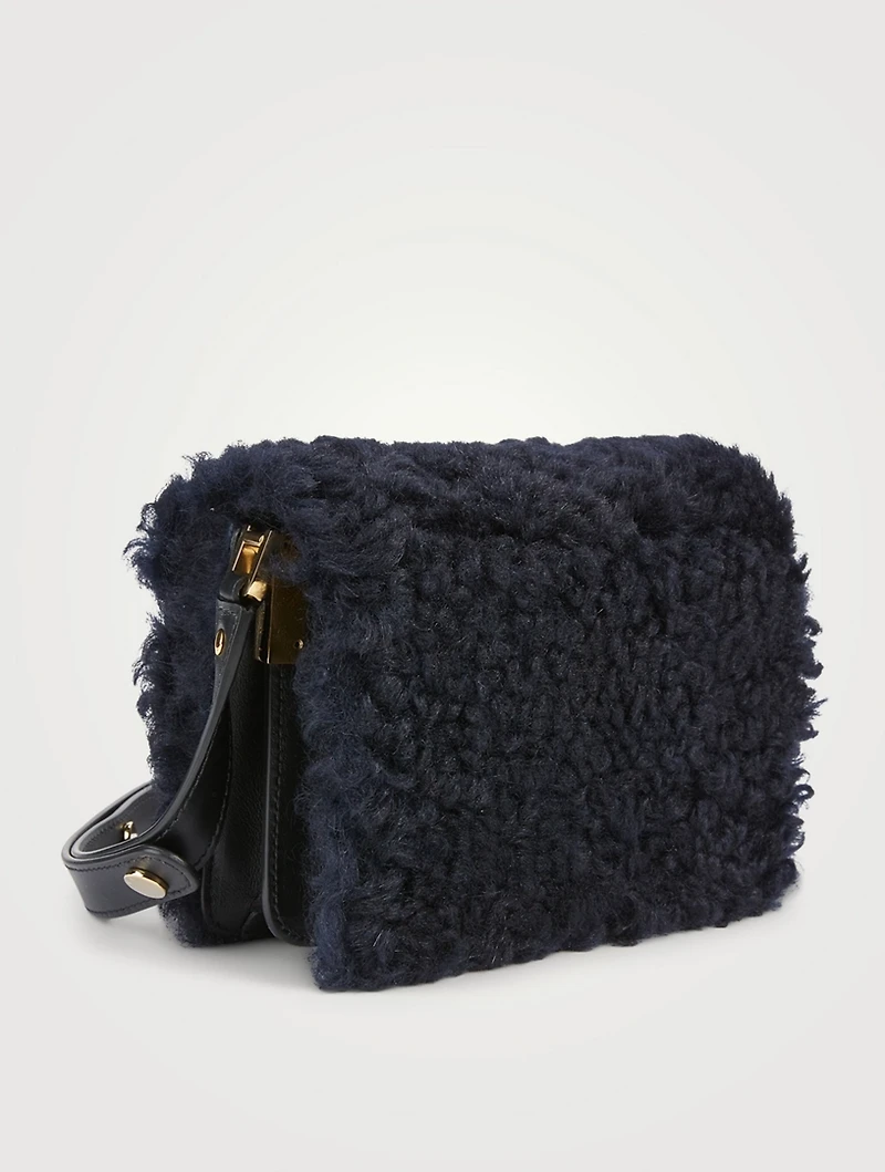Trunk Mini Shearling Crossbody Bag
