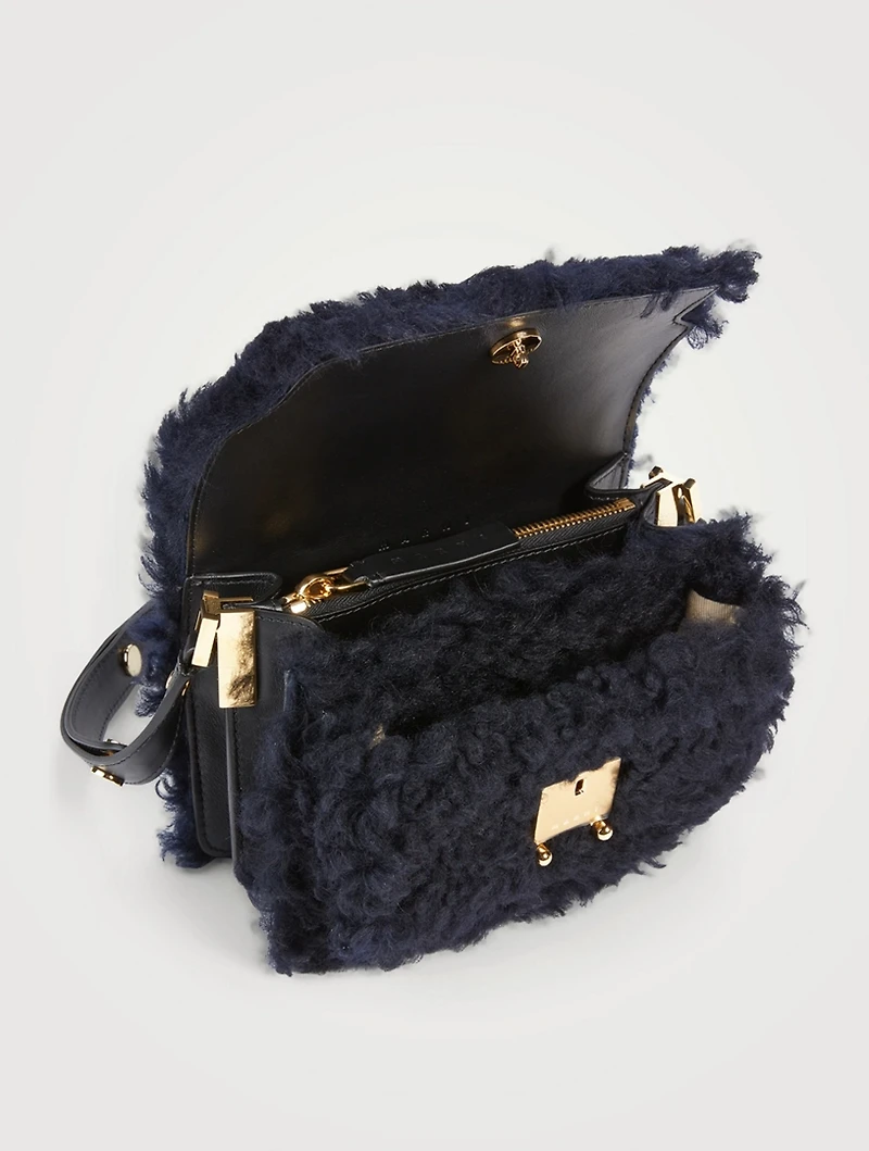 Trunk Mini Shearling Crossbody Bag