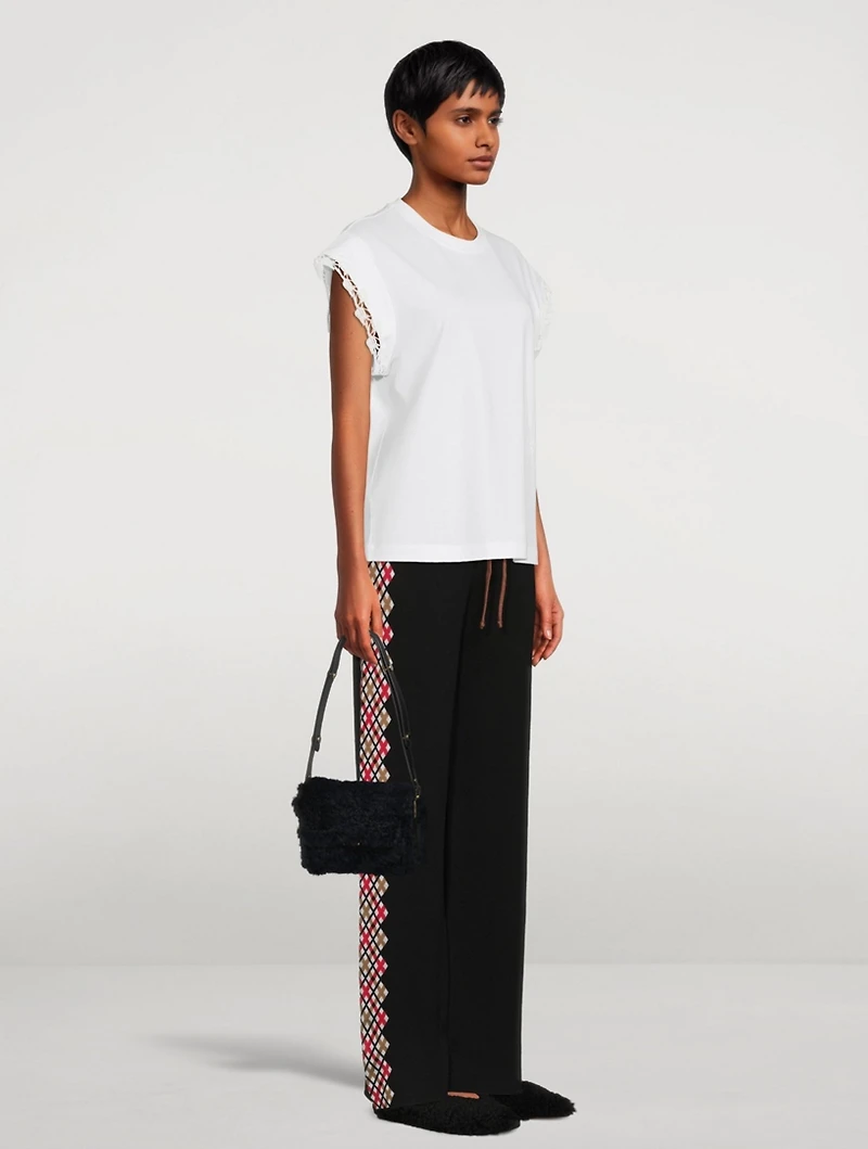 Trunk Mini Shearling Crossbody Bag