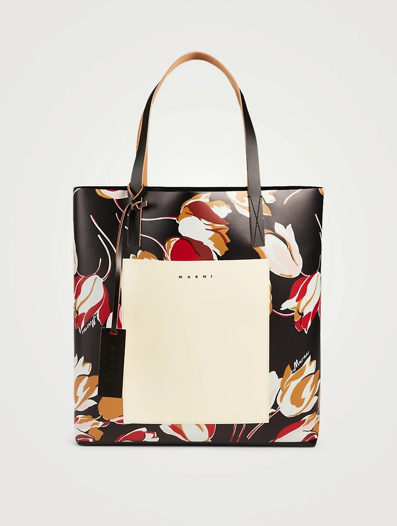 Shopper Tote Bag In Windblown Print