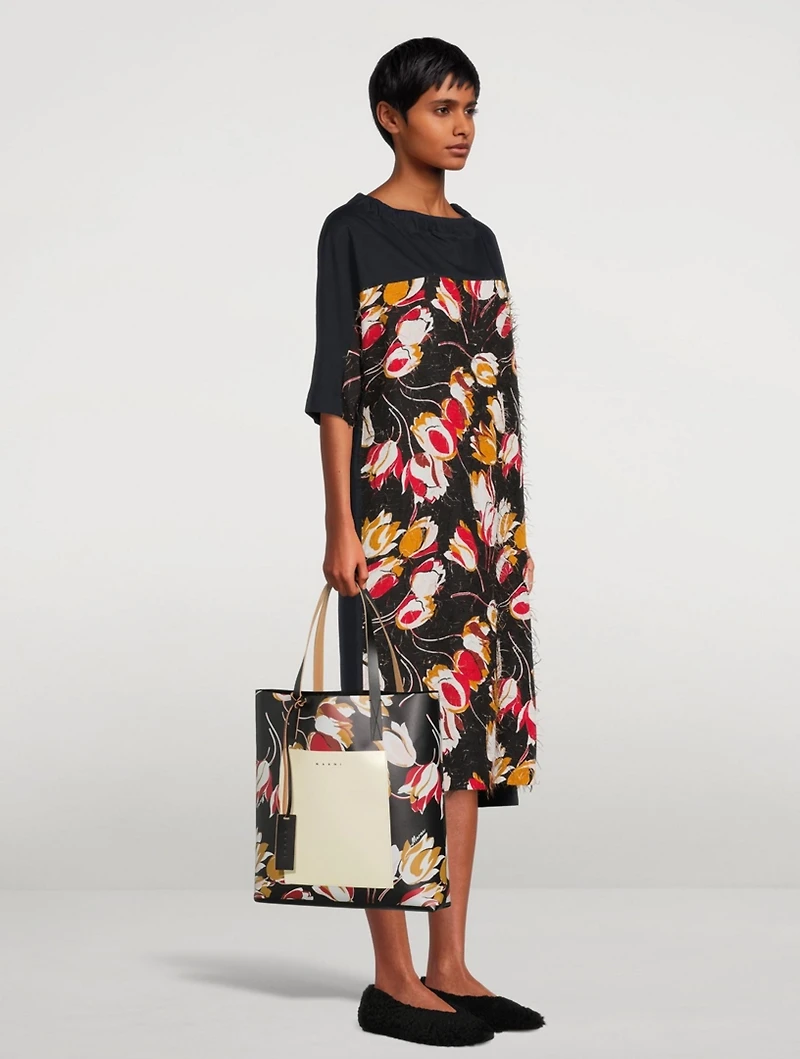 Shopper Tote Bag In Windblown Print