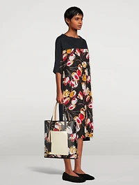 Shopper Tote Bag In Windblown Print