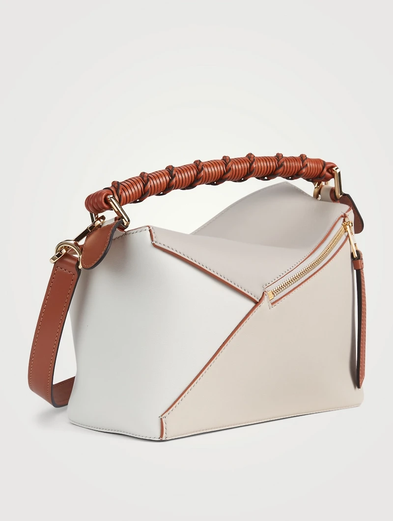 Small Puzzle Edge Leather Bag