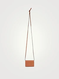 Brand Leather Card Hold With Strap
