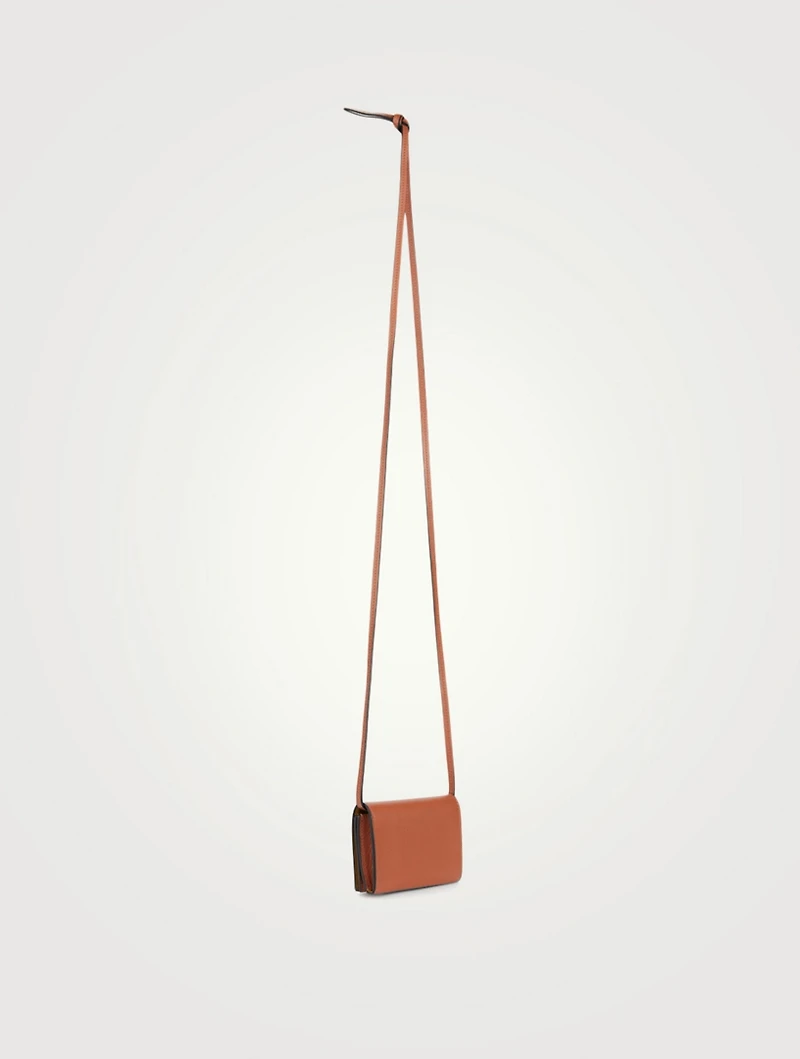 Brand Leather Card Hold With Strap