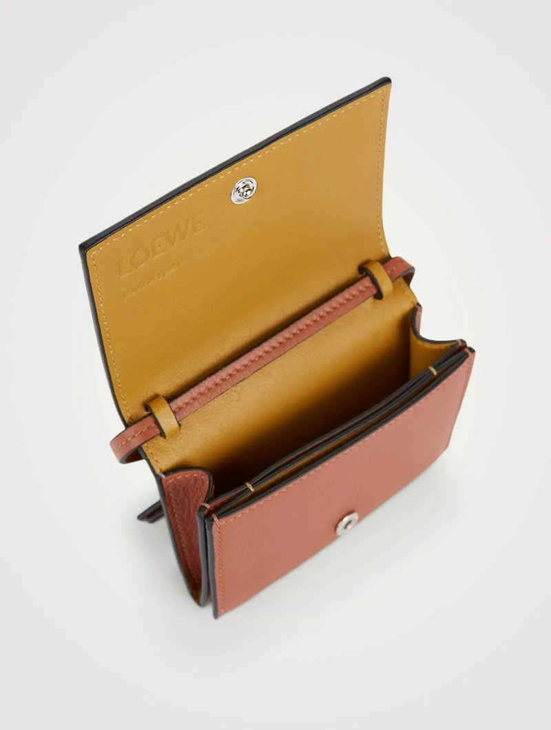 Brand Leather Card Hold With Strap