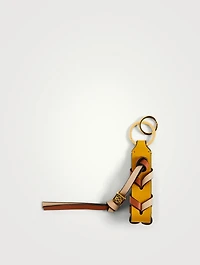 Leather Braided Strap Keyring