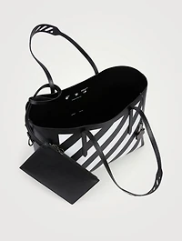 Diag Binder Leather Shopping Tote Bag