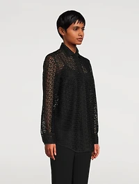 Cutout Logo Embroidered Shirt