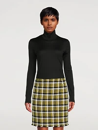 Cashmere And Silk Jersey Mockneck Sweater