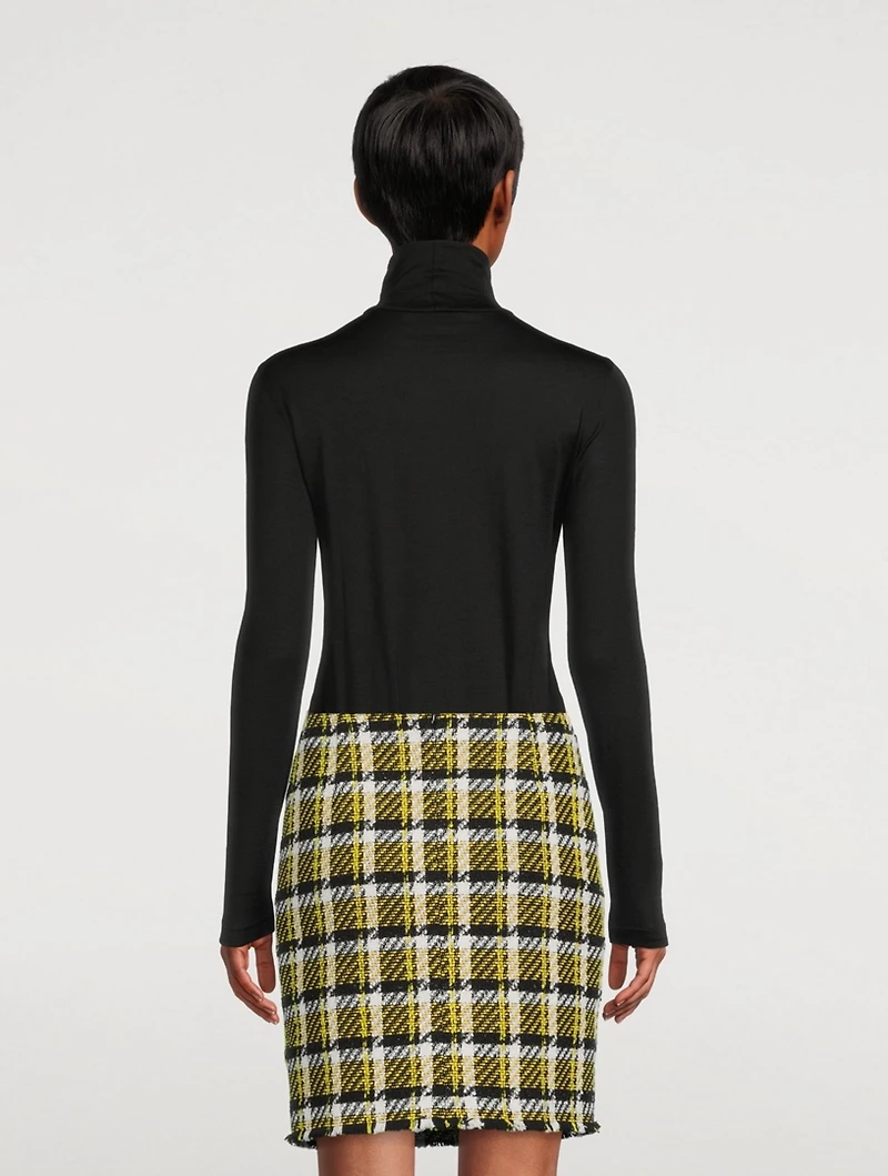 Cashmere And Silk Jersey Mockneck Sweater