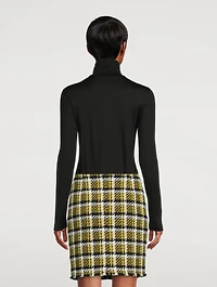 Cashmere And Silk Jersey Mockneck Sweater