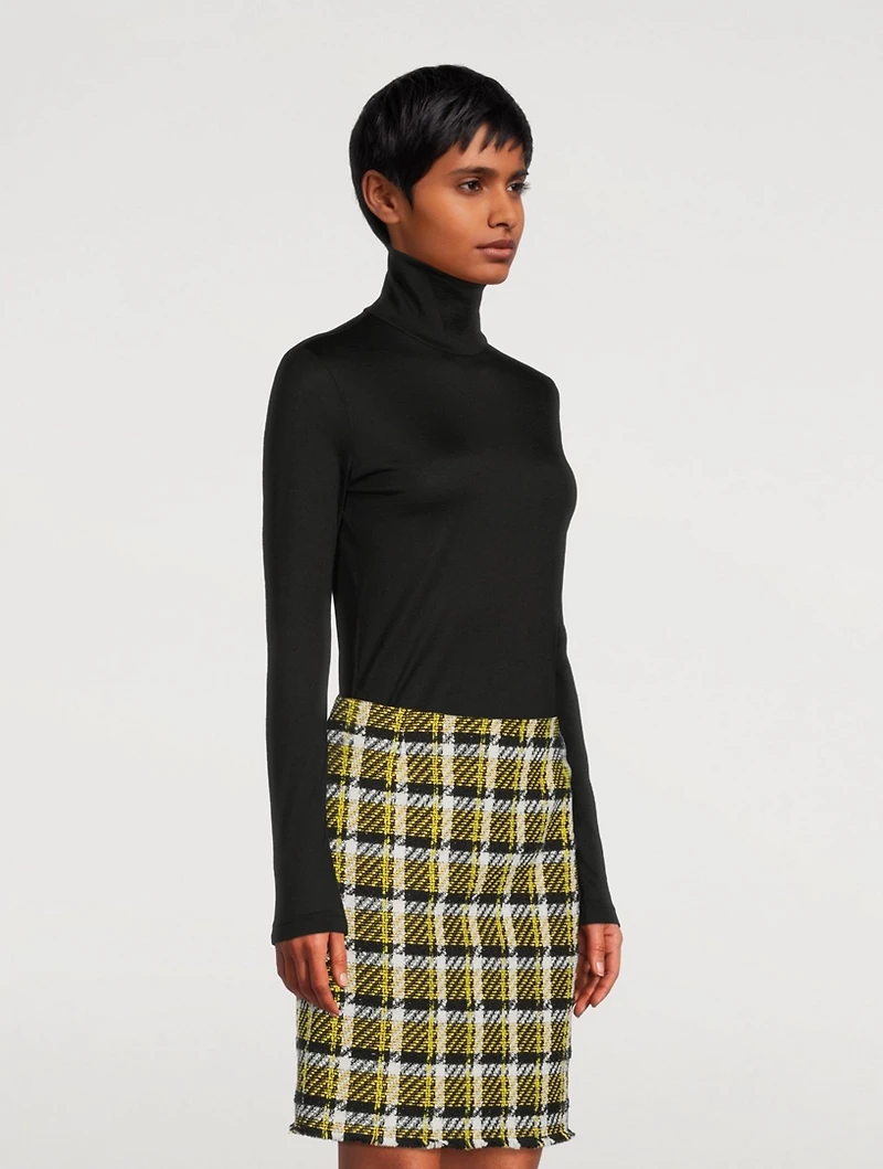 Cashmere And Silk Jersey Mockneck Sweater