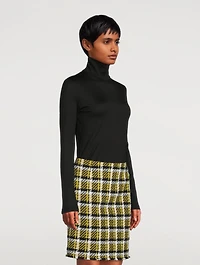 Cashmere And Silk Jersey Mockneck Sweater