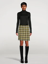 Cashmere And Silk Jersey Mockneck Sweater