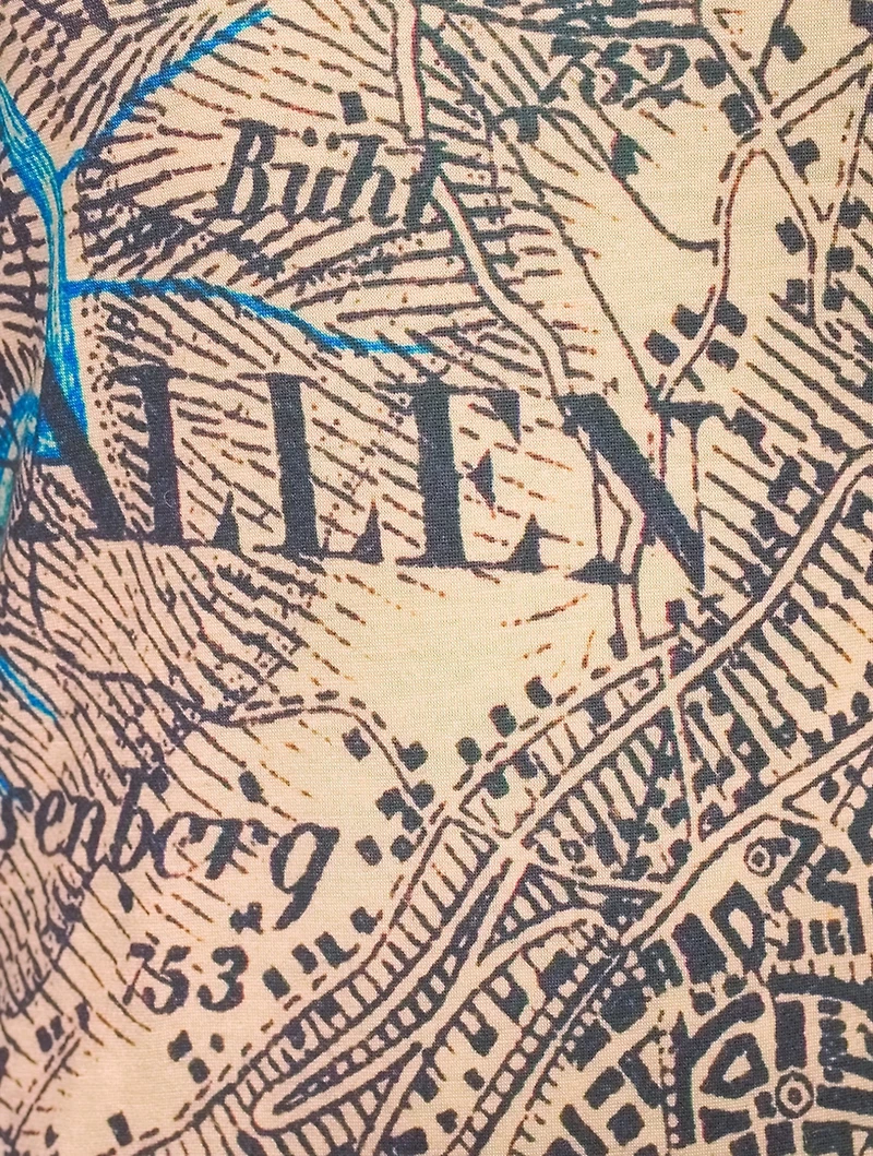Cashmere And Silk Turtleneck Map Print