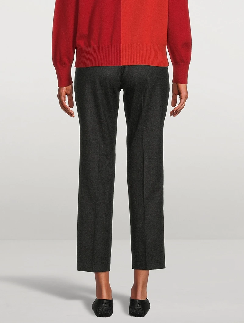 Flavin Stretch Wool Cropped Trousers