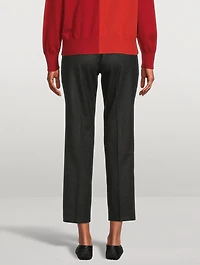 Flavin Stretch Wool Cropped Trousers