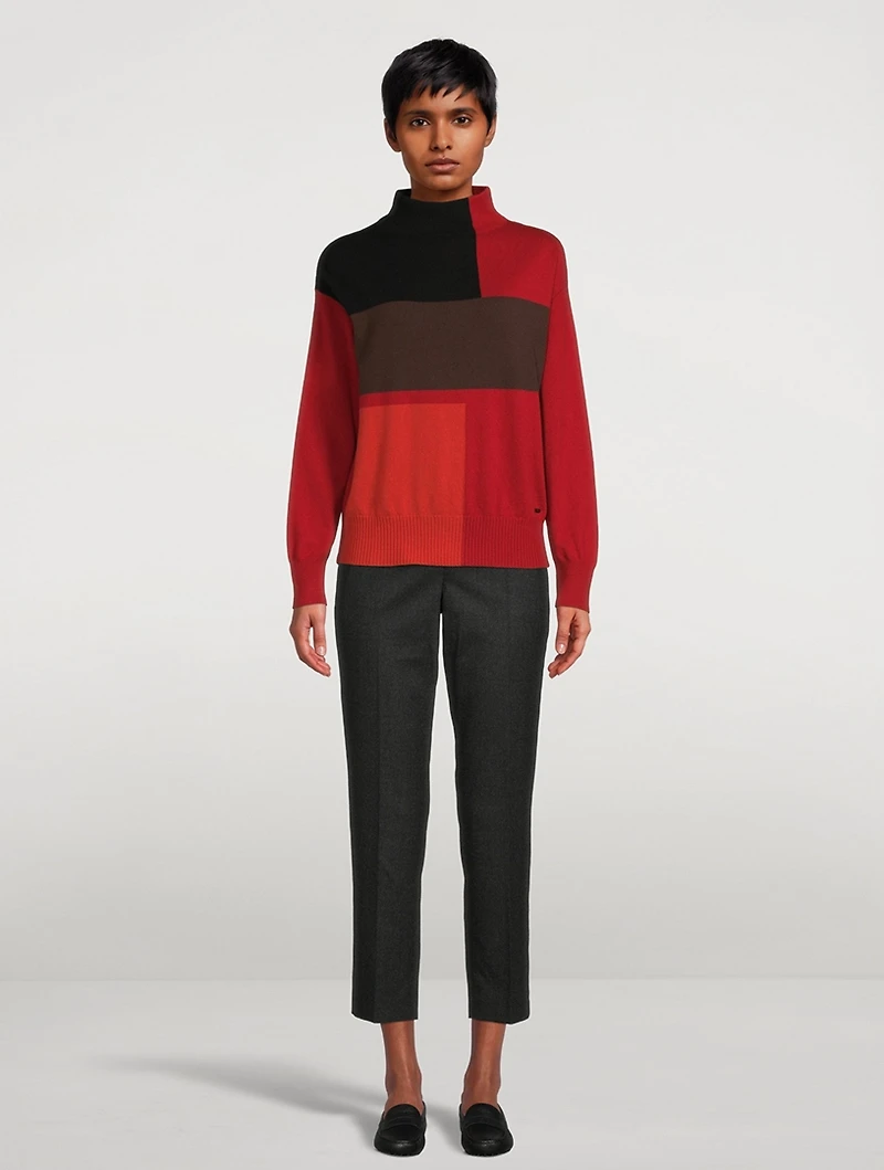 Flavin Stretch Wool Cropped Trousers