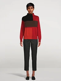 Flavin Stretch Wool Cropped Trousers